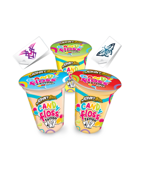 Candy floss con tatuaggi